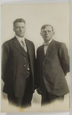 RPPC Two Very Handsome Young Men Nice Eyes c1908 Postcard R4 picture
