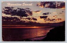 Sunset In Hawaii Vintage Posted 1976 Honolulu Postcard picture