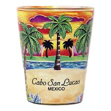 Cabo San Lucas Mexico Yellow Palms In-and-Out Shot Glass  picture