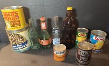 Vintage Advertising Can Bottle Lot Planters Tigers Milk Canada Dry Lot Of 10 picture
