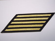 USN HASHMARKS 20 YEARS 5 STRIPES FEMALE GOLD ON BLACK:K4 picture