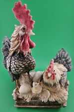 Resin Art-Vintage  Farmhouse/Country Rooster, Chicken, Chick, And Eggs picture