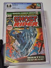 Ghost Rider #1 UK Price Variant CGC 5.0 WP Custom Label Marvel 1973 picture