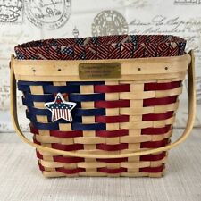 Longaberger 1998 Village 20th Century Basket with 2 Liners, Tie-On, + Protector picture
