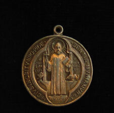 Vintage Saint Benedict Medal Religious Holy Catholic picture