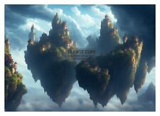 CITY IN THE FLOATING MOUNTAINS 5X7 FANTASY PHOTO picture