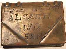 VINTAGE WWI BRASS BOOK TRENCH LIGHTER ALSACE 1918 picture