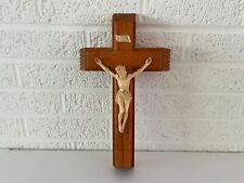 Vintage Wooden Crucifix Wall Art with Compartment picture