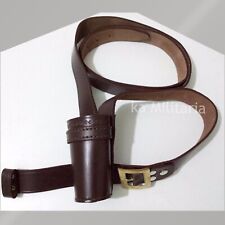 flag carrier belt geniune brown leather for military and school parades picture