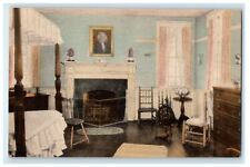 Michie's Old Tavern Ladies Parlor Bedroom Charlottesville VA Hancolored Postcard picture