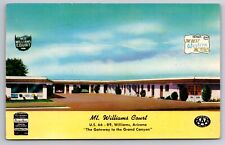 Mt. Williams Court Route 66 Williams Arizona AZ Motel 1952 Postcard picture