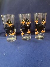 Qty 3 - Vintage Daffy Duck Looney Tunes Pepsi-Cola Warner Brothers Glasses picture