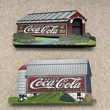1998 SHELIA'S HOUSES  COVER YOUR THIRST COCA-COLA  Covered Bridge And Barn picture