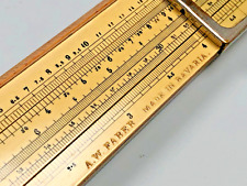 Rare Antique A W FABER 360 Calculating Slide Rule c1900 Bavaria Germany Ruler picture