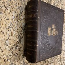 Vintage William W. Harding 1869 Holy Bible-Old And New Testaments-Royal Edition picture