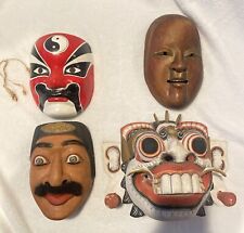 Vintage Traditional Hand Carved Balinese Barong Wooden Mask + More Rare Unique picture