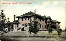 1910. MT. CARROLL, ILL. CAROLINE MARK RESIDENCE. POSTCARD. picture