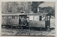 RR RPPC Postcard Highland Rail Road Railroad railcars children ca 1890 REPRINT picture