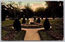 Riverside Park Jacksonville Florida Flower Garden Cancel 1914 Antique Postcard picture