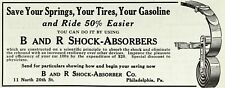 1915 B AND R SHOCK-ABSORBERS Auto Advertising Original Antique Print Ad picture