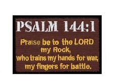 Psalm 144:1 Embroidered In God lord Hook Patch  picture