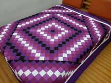 King size  machine pieced and quilted  Patchwork quilt / #NJ-86 picture