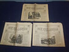 1881-1882 THE NEW YORK LEDGER NEWSPAPER - LOT OF 3 - NP 5081 picture