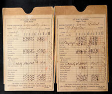 Two 1936-37 AUSTIN Texas ATX St Mary’s School REPORT Cards Betty & Robert Jones picture