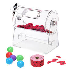 VEVOR Acrylic Raffle Drum Lottery Cage Holds 2500 Tickets or 100 Bingo Balls picture