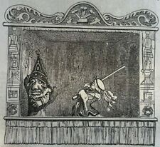 1871 Old Time Puppets Punch and Judy illustrated picture