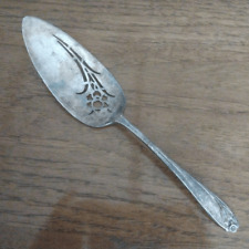 Daffodil Pierced Cake Or Pie Server 1950 Roger Bros. Silver Plate picture