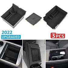2022 Upgraded 3PCS Model 3 Model Y Flocked Center Console Organizer Tray Hidd... picture