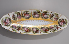 Original Arnart Creation Oval Courting Victorian Tray Plate Japan Vintage 10