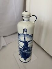 Delft Blue & White Jug With Cork Lid Made In Holland Pottery 27DM-70/9G BOLS picture