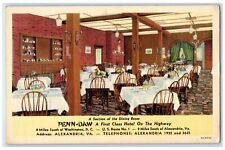 1941 Penn Daw Hotel & Restaurant Dining Alexandria Virginia Advertising Postcard picture