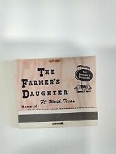 Vintage The Farmer's Daughter Ft. Worth Cattlemen's Steak House Matchbook Unused picture
