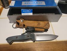 BENCHMADE 162 BUSHCRAFTER HUNTING KNIFE W/LEATHER SHEATH & FIRE STARTER S30V NIB picture