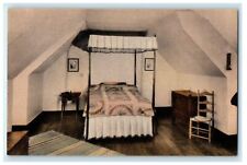 Charlottesville VA, Michie's Old Tavern Ladies Bedroom Hancolored Postcard picture