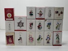 Hallmark Keepsake Ornaments Lot Of 17 Mixed Snowmen Snowflakes & Extra Vintage picture