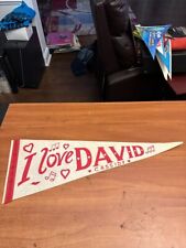 Vintage Pennant rare 1972 I love David Cassidy 23 inches picture