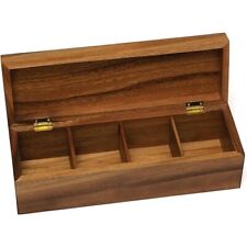 Brown Wooden Box with Dividers picture