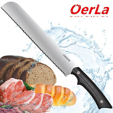 OERLA 10 Inch Forged Cutlery 420HC Full Tang Steel Bread Knife with G10 Handle picture
