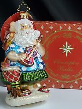 CHRISTOPHER RADKO Ho Ho Hula Glass Ornament #1021354 Santa & Reindeers NEW picture