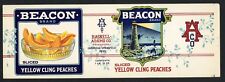 BEACON Brand, Lighthouse, Cambridge, MA *AN ORIGINAL 1920s TIN CAN LABEL* A24 picture