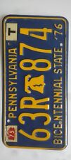 Vintage 1970s Pennsylvania Bicentennial State '76 TRUCK License Plate # 63R 874 picture