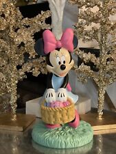 Minnie Mouse With  Easter Egg Basket Figurine New 10” picture