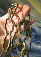 Gothic 4 feet of 8 gauge Brass plated heavy chain part for lamp chandelier picture