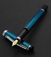 Xezo Incognito Fountain Pen Medium Nib. Deep Blue Layered Lacquer with Pure P... picture