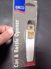 ECKO Can Bottle Opener WHITE Retractable Corkscrew Vintage NOS 1998 picture