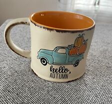 Pumpkin Truck Hello Autumn 16 oz Ceramic Soup Coffee Mug Tea Cup  picture